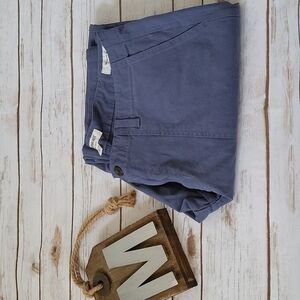 Goodthreads ash blue stretch canvas Slim fit Flat front pants with 35" inseam